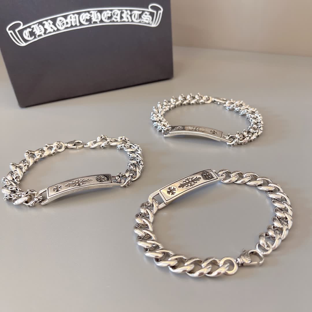 Chrome Hearts Silver Bracelets Set